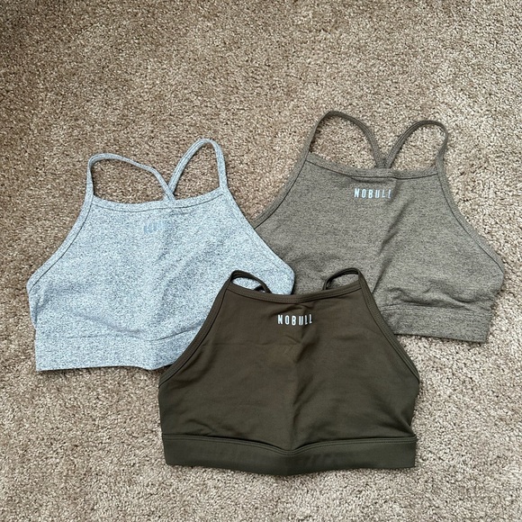 NOBULL Other - NOBULL Sports Bra Trio in Gray, Olive, and Tan